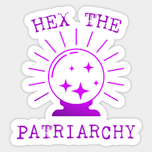 Hex The Patriarchy Femіnist Witch Funny Magical Mystical Magic ball Sticker